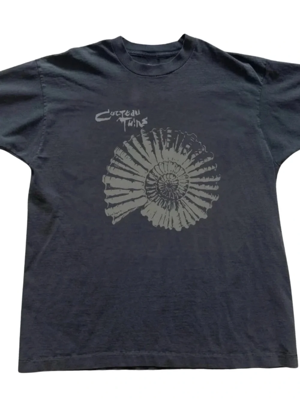 Gildan Black Short Sleeve Tee with Gray Nautilus Design